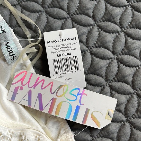 Almost Famous ivory strapless dress - Picture 2 of 2